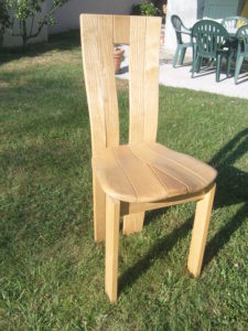 Ligne moderne assise + dossier en bois